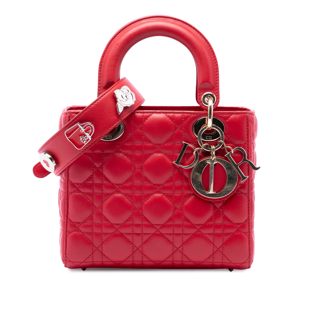 Pre-Loved Dior Small Lambskin Cannage My ABCDior Lady Dior